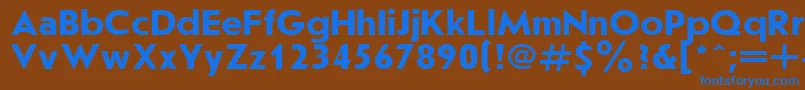 フォントJournalSansserif110bBold – 茶色の背景に青い文字