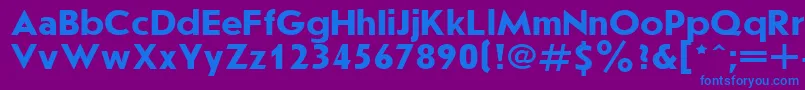 JournalSansserif110bBold Font – Blue Fonts on Purple Background