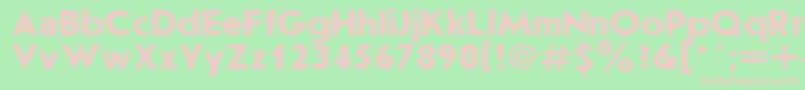 JournalSansserif110bBold-fontti – vaaleanpunaiset fontit vihreällä taustalla