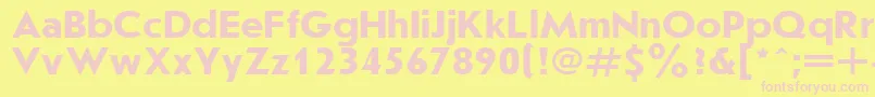 JournalSansserif110bBold Font – Pink Fonts on Yellow Background