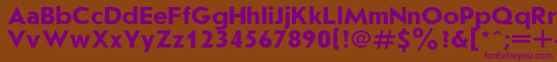 JournalSansserif110bBold Font – Purple Fonts on Brown Background
