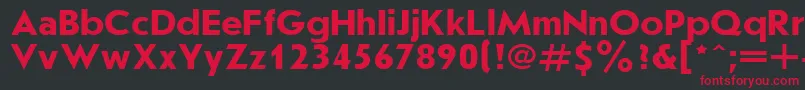 JournalSansserif110bBold Font – Red Fonts on Black Background