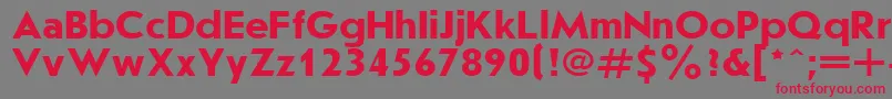 フォントJournalSansserif110bBold – 赤い文字の灰色の背景