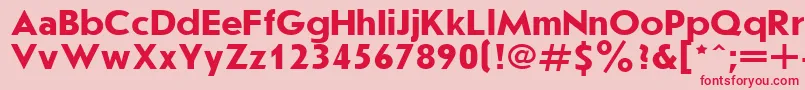 Шрифт JournalSansserif110bBold – красные шрифты на розовом фоне