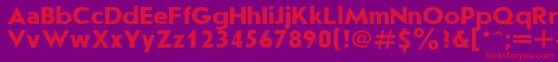 Шрифт JournalSansserif110bBold – красные шрифты на фиолетовом фоне