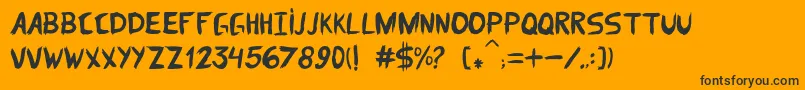DomParquim Font – Black Fonts on Orange Background