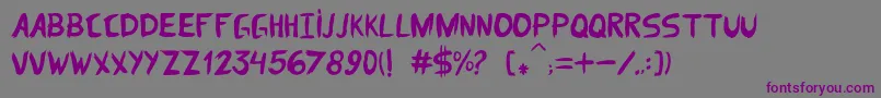 DomParquim Font – Purple Fonts on Gray Background