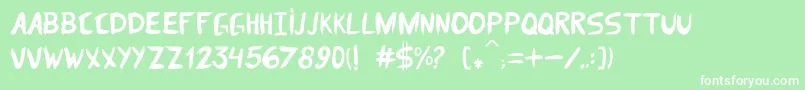 DomParquim Font – White Fonts on Green Background
