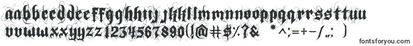 Шрифт Indoctrine – готические шрифты