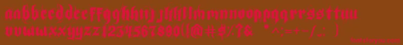 Indoctrine Font – Red Fonts on Brown Background