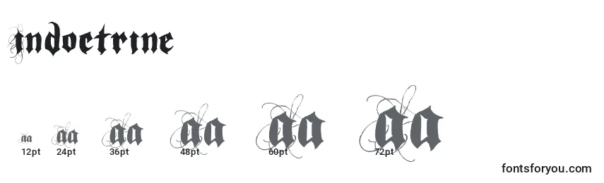 Indoctrine Font Sizes