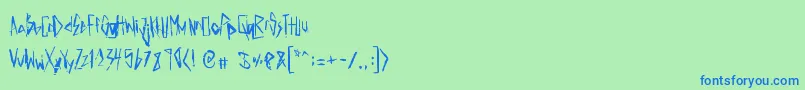 ElectricPanda Font – Blue Fonts on Green Background