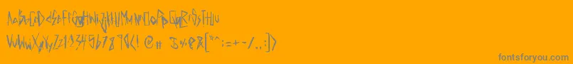 ElectricPanda Font – Gray Fonts on Orange Background