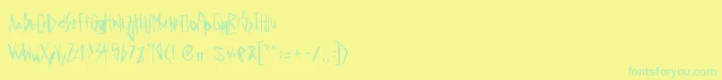 ElectricPanda Font – Green Fonts on Yellow Background
