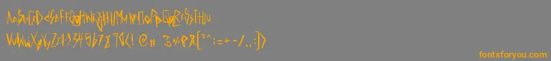 ElectricPanda Font – Orange Fonts on Gray Background