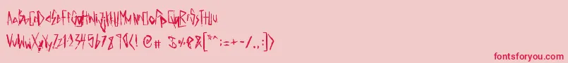 ElectricPanda Font – Red Fonts on Pink Background