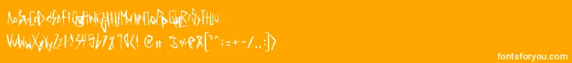 ElectricPanda-Schriftart – Weiße Schriften auf orangefarbenem Hintergrund