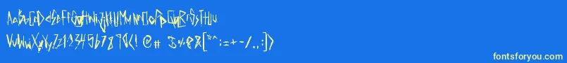 ElectricPanda Font – Yellow Fonts on Blue Background