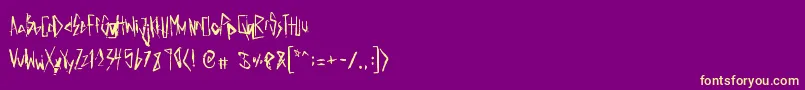 ElectricPanda-fontti – keltaiset fontit violetilla taustalla