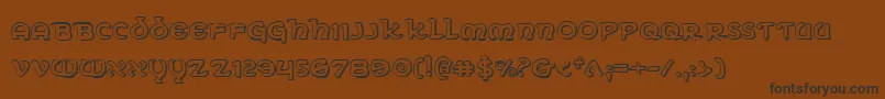 Erin Go Bragh 3D-Schriftart – Schwarze Schriften auf braunem Hintergrund