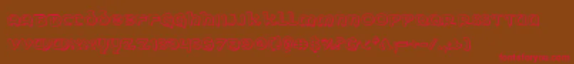 Erin Go Bragh 3D-Schriftart – Rote Schriften auf braunem Hintergrund