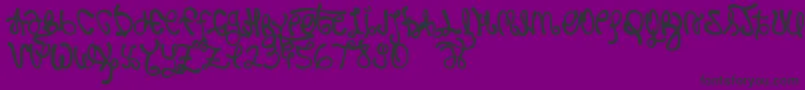 Rypote-Schriftart – Schwarze Schriften auf violettem Hintergrund