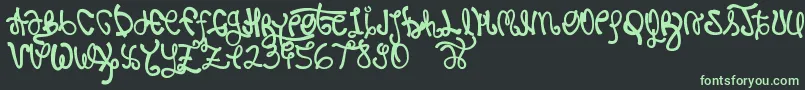 Rypote Font – Green Fonts on Black Background