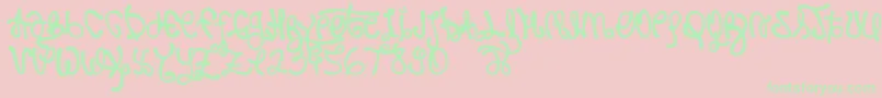 Rypote Font – Green Fonts on Pink Background