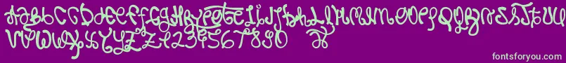 Rypote Font – Green Fonts on Purple Background