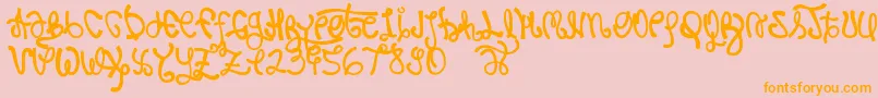 Rypote Font – Orange Fonts on Pink Background