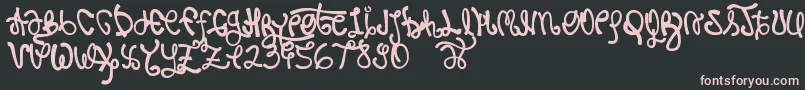 Rypote Font – Pink Fonts on Black Background