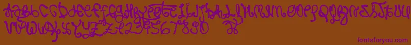 Rypote Font – Purple Fonts on Brown Background