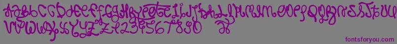 Rypote-fontti – violetit fontit harmaalla taustalla