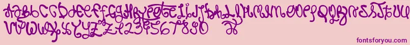 Rypote Font – Purple Fonts on Pink Background