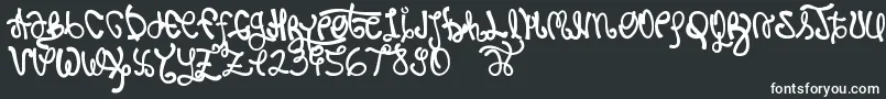 Шрифт Rypote – белые шрифты на чёрном фоне