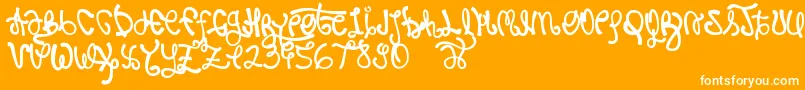 Rypote Font – White Fonts on Orange Background