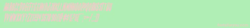 フォントCreepycrawlerscondital – 緑の背景にピンクのフォント