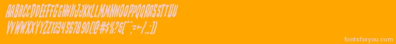 Creepycrawlerscondital-Schriftart – Rosa Schriften auf orangefarbenem Hintergrund