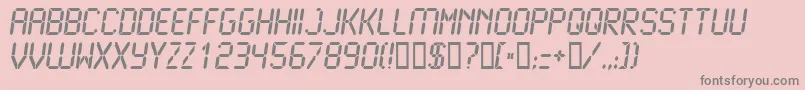 Lcd2Bold-Schriftart – Graue Schriften auf rosa Hintergrund