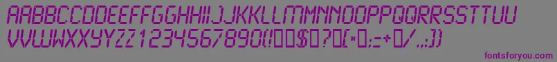 Lcd2Bold-Schriftart – Violette Schriften auf grauem Hintergrund