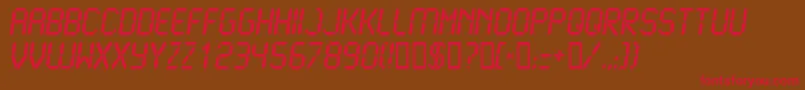 Lcd2Bold Font – Red Fonts on Brown Background