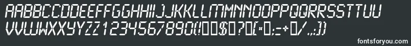 Lcd2Bold Font – White Fonts on Black Background