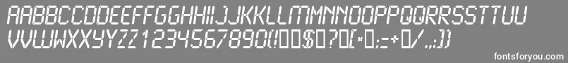 Lcd2Bold Font – White Fonts on Gray Background