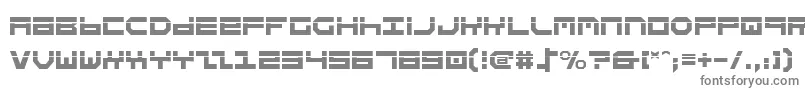 StuntmanLaser-fontti – harmaat kirjasimet valkoisella taustalla