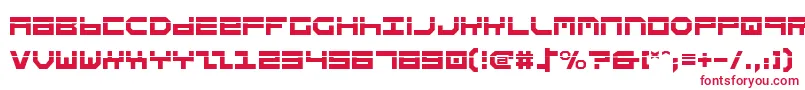 フォントStuntmanLaser – 白い背景に赤い文字