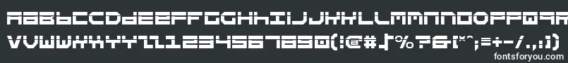StuntmanLaser-fontti – valkoiset fontit mustalla taustalla