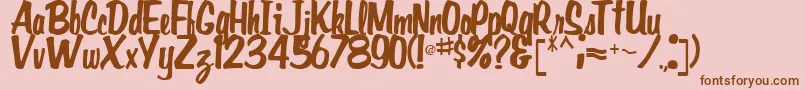 Шрифт GidieonRegular – коричневые шрифты на розовом фоне