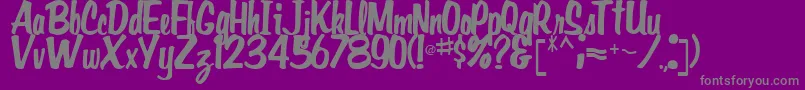 GidieonRegular-Schriftart – Graue Schriften auf violettem Hintergrund