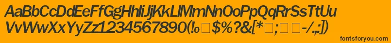 Police Franklin Gothic Mediumitalic – polices noires sur fond orange