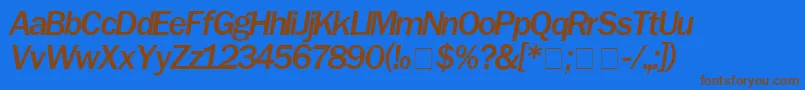 Franklin Gothic Mediumitalic-fontti – ruskeat fontit sinisellä taustalla